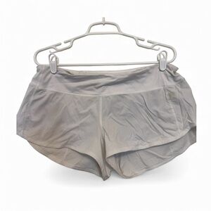 Lululemon Speed Up Shorts Women’s Size 10 White Running Shorts Well Worn